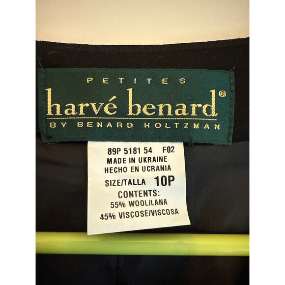 Harve Benard Black Wool Vest Women’s 10 Petite Classic Layered Look 🖤 - Picture 3 of 8